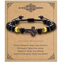 Algopix Similar Product 12 - Alissl Cross Baseball Bracelet for Men