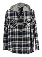 Algopix Similar Product 10 - Gioberti Mens Removable Hoodie Plaid