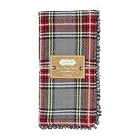 Algopix Similar Product 5 - Mud Pie Gray 16 x 16 Tartan Pom