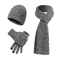 Algopix Similar Product 11 - Womens Mens 3 in 1 Hat Scarf Glove