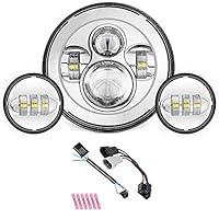 Algopix Similar Product 2 - Sunpie 7 Inch Chrome H arley LED