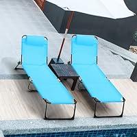 Algopix Similar Product 10 - Suzile 2 Pack Folding Chaise Lounge