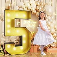 Algopix Similar Product 14 - 4FT Marquee Light Up Numbers 5Glitter