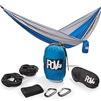 Algopix Similar Product 12 - PovOutdoors Double Camping Hammock