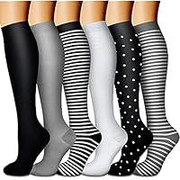 Algopix Similar Product 8 - CHARMKING 6 PairsCompression Socks for