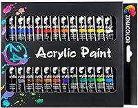 Algopix Similar Product 8 - Zenacolor Acrylic Paint Set of 24