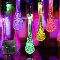 Algopix Similar Product 7 - 328FT 40 LED Solar Water Drop String