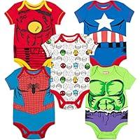 Algopix Similar Product 9 - Marvel Baby Boys 5 Pack Bodysuits 