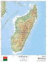 Algopix Similar Product 6 - Madagascar - 17" x 22" Paper Wall Map