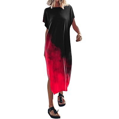 Best Deal for Women's Summer T Shirt Maxi Dress Batwing Sleeve