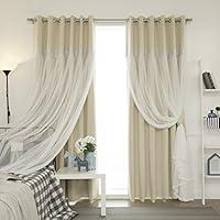 Algopix Similar Product 18 - Best Home Fashion Pleated Tulle Lace