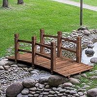 Algopix Similar Product 8 - Giantex 5 FT Wooden Garden Bridge