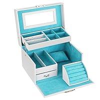 Algopix Similar Product 11 - SONGMICS Jewellery Box Lockable