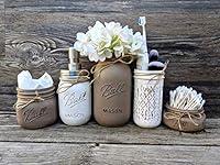 Algopix Similar Product 1 - 5 Piece Mason Jar Bathroom Set With