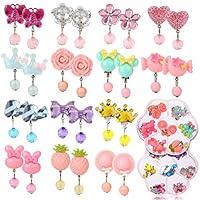 Algopix Similar Product 12 - Hifot 14 Pairs Clip on Earrings Girls