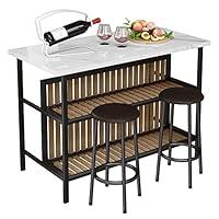 Algopix Similar Product 11 - AWQM Kitchen Island Table with Seating