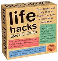 Algopix Similar Product 18 - Life Hacks 2019 Day-to-Day Calendar