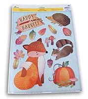 Algopix Similar Product 13 - Autumn Fall Thanksgiving Themed Window