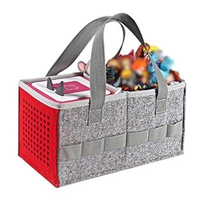Bag for Toniebox Tonie Storage Box Carry Bag with Handle, for Toniebox  Starter Set and Tonies Figure, Accessories Protective Case Organiser for  Over 30 Figures (Grey + Red) 