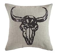 Algopix Similar Product 6 - Saverio Inc Rustic Cow Skull Sequin