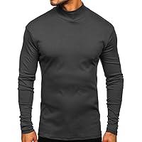 Algopix Similar Product 15 - Mens Fashion Mock Turtleneck TShirts