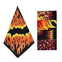 Algopix Similar Product 16 - 5 Pieces Halloween Flame Bandana Hippie