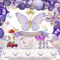 Algopix Similar Product 15 - KarFre Butterfly Birthday Decorations