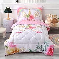 Algopix Similar Product 3 - Wowelife Unicorn Toddler Bedding Set