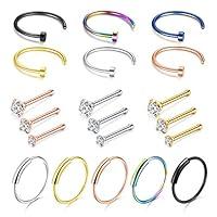 Algopix Similar Product 10 - DBella Nose Ring Hoop 22G Nose Rings