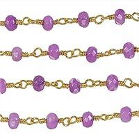 Algopix Similar Product 4 - Wire Wrapped Beaded Chain Purple