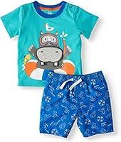 Algopix Similar Product 8 - Wonder Nation Baby Boys Happy Hippo at