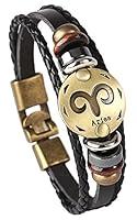 Algopix Similar Product 13 - Hamoery Punk Alloy Leather Bracelet For