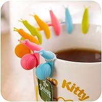 Algopix Similar Product 4 - 10pcs Cute Snail Shape Silicone Tea Bag