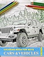 Algopix Similar Product 9 - Cars  Vehicles Coloring Book for Boys