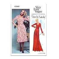 Algopix Similar Product 1 - Vogue V2000H5 Misses Wrap Dress Sewing