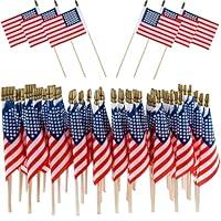 Algopix Similar Product 7 - Pack of 100 Mini American Flags  4x6