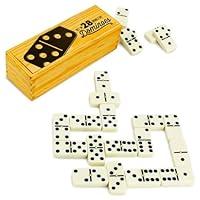 Algopix Similar Product 15 - Brybelly Double Six Dominoes with Brass