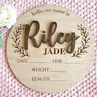 Algopix Similar Product 16 - Personalized Baby Announcement Sign