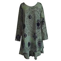 Algopix Similar Product 10 - GDJGTA Dress for Womens Plus Size Round