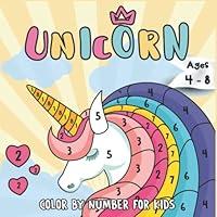 Algopix Similar Product 5 - Unicorn Color by Numbers for Kids Ages