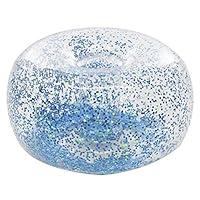 Algopix Similar Product 9 - Inflatable Glitter Chair Ottoman (Blue)