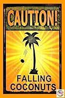 Algopix Similar Product 14 - Tiki Bar FALLING COCONUTS Sign 8x12