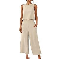 Algopix Similar Product 5 - Generic Womens Linen Sets 2 Piece