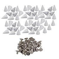 Algopix Similar Product 10 - BQLZR White Metal Studs Cone Punk