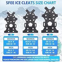 ZUXNZUX Crampons, Ice Cleats for Shoes and Boots, Silicone Stainless Steel  Grippers Shoe Spikes Grips Traction for Ice Snow, Winter Hiking Climbing
