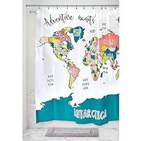 Algopix Similar Product 3 - iDesign Plastic World Map Shower