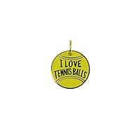 Algopix Similar Product 1 - Collar Charm - I Love Tennis Balls