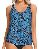 Algopix Similar Product 7 - Yonique Womens Blouson Tankini Top No