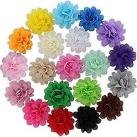 Algopix Similar Product 4 - QingHan Chiffion Hair Flowers For Girls