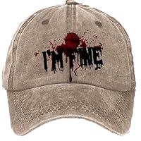 Algopix Similar Product 20 - Halloween Horror Baseball Cap Im Fine